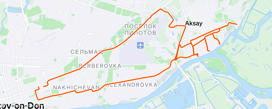 Map of the activity, Дневной велозаезд