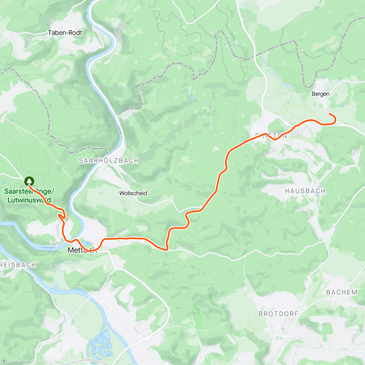 アクティビティ「BKOOL - Sankt Wendel - Merzig」の地図