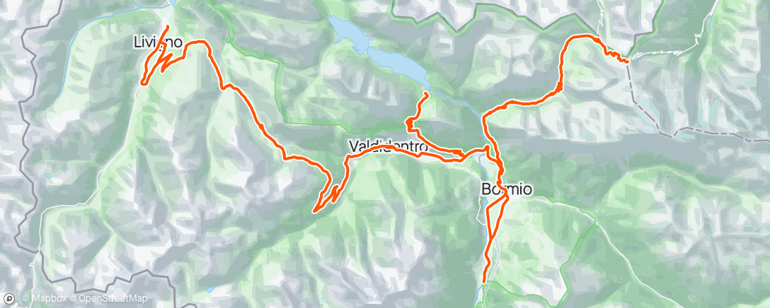 Map of the activity, Livigno: Day 13