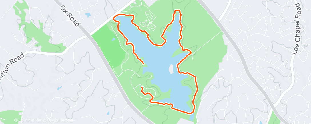 Map of the activity, Afternoon Hike
