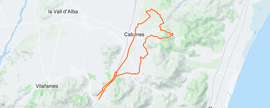 Map of the activity, Afternoon Ride