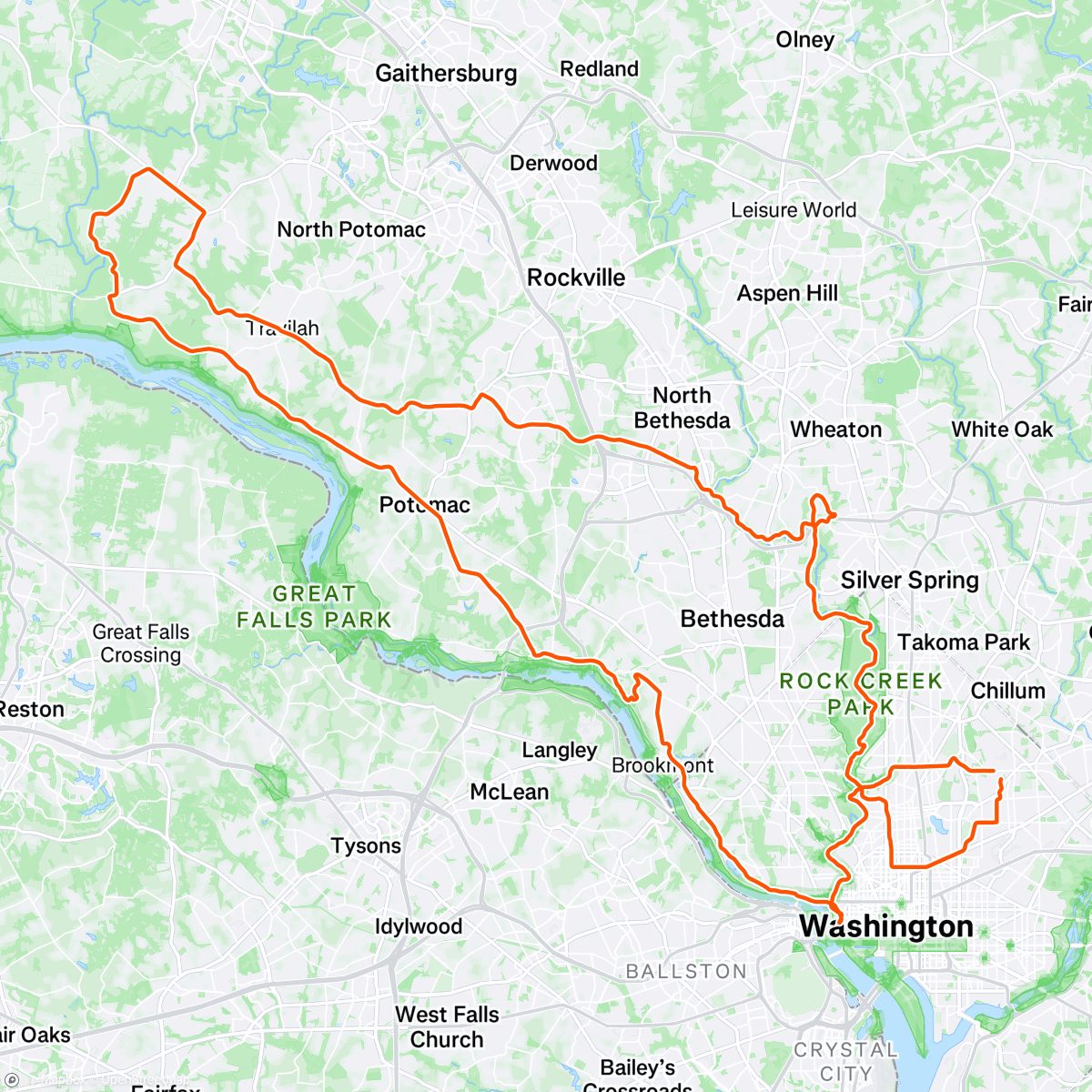 Map of the activity, No Kings Ride