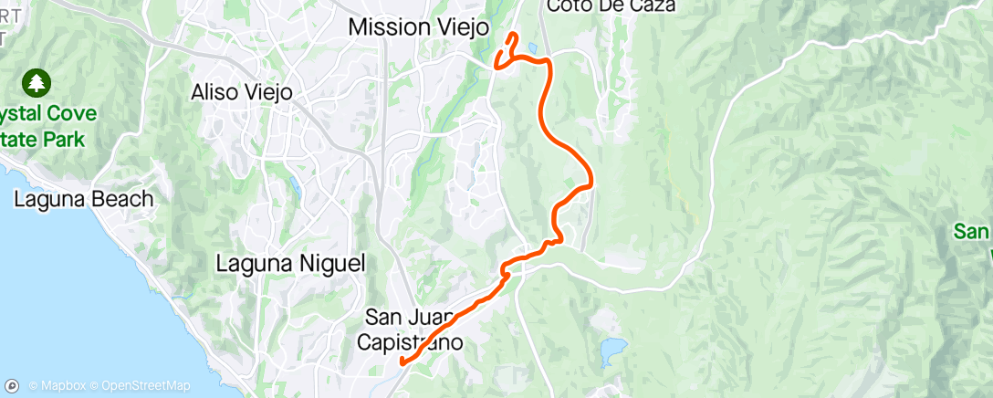 Map of the activity, 40K Training Ride