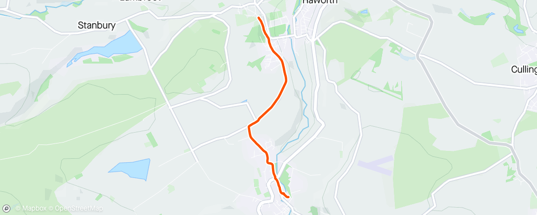 Map of the activity, Walk to Haworth with Ez