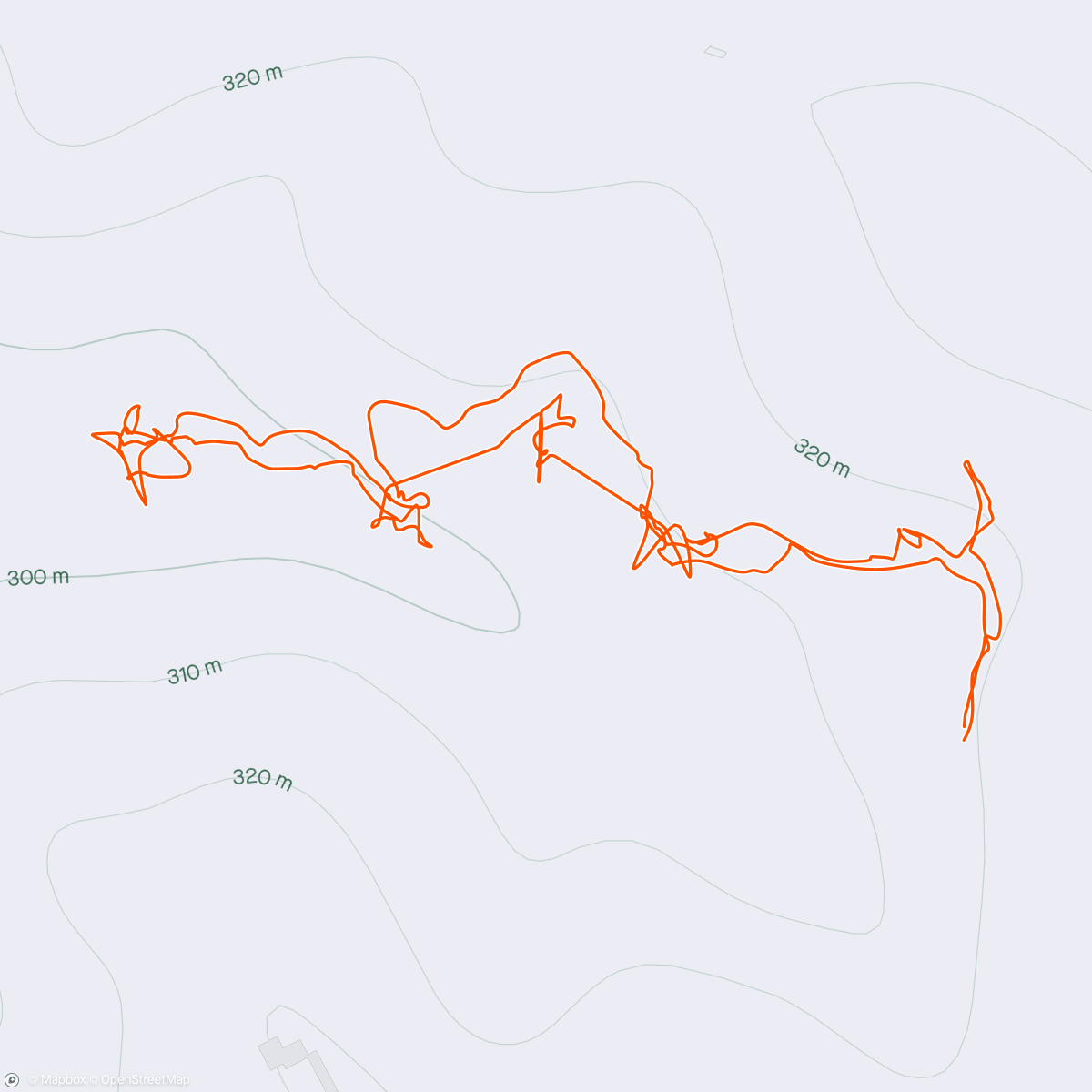 Map of the activity, Evening hike with Rowan