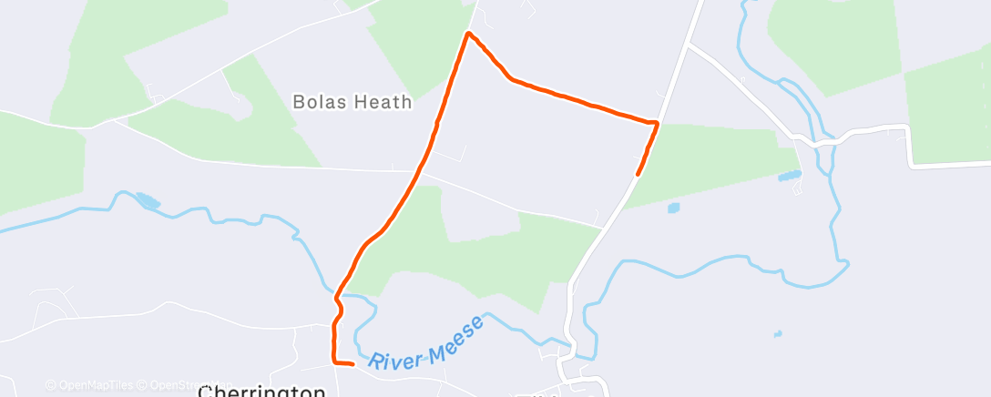 Map of the activity, Afternoon Walk