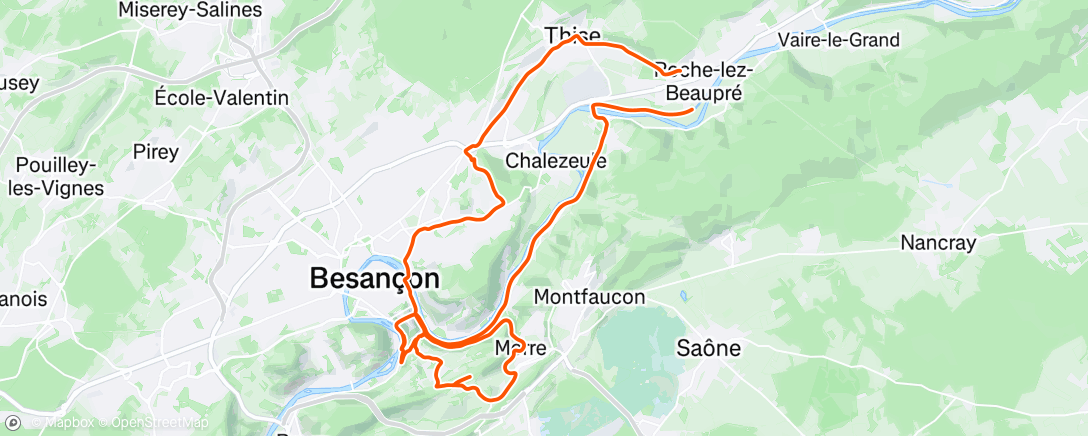 Map of the activity, Rappels intensités