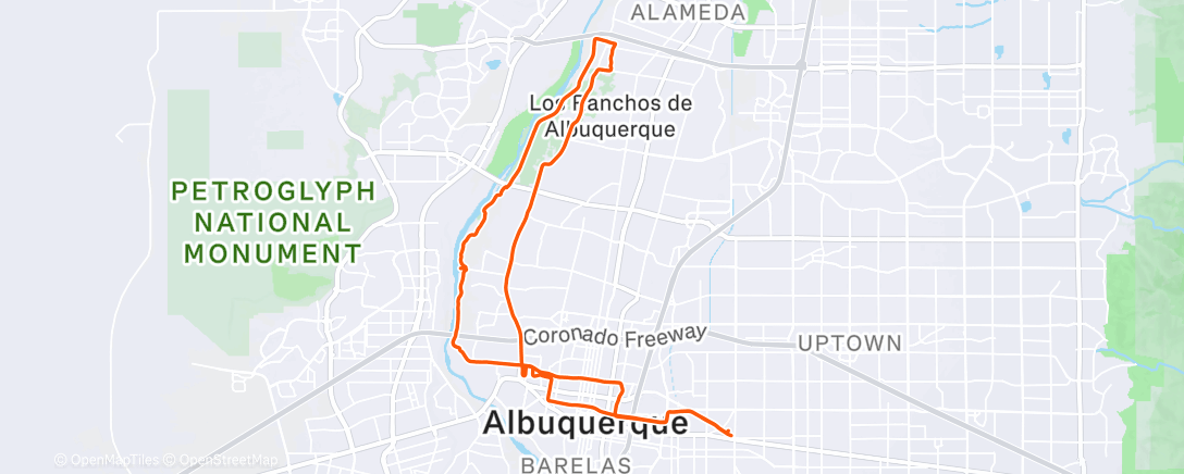 Map of the activity, Afternoon Ride