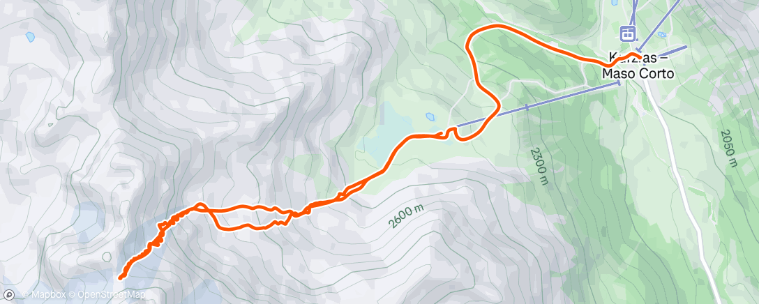 Map of the activity, Morning Backcountry Ski