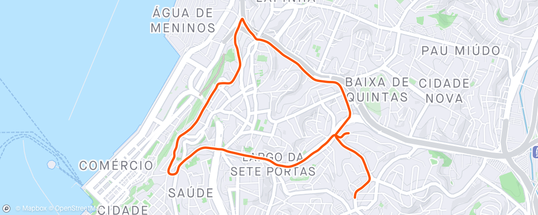 アクティビティ「Nike Run Club: domingo corrida vespertina」の地図