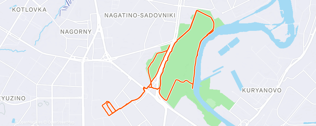 Map of the activity, Дневной забег