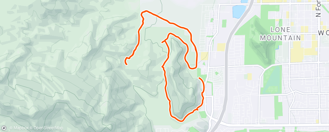 Map of the activity, Afternoon Mountain Bike Ride