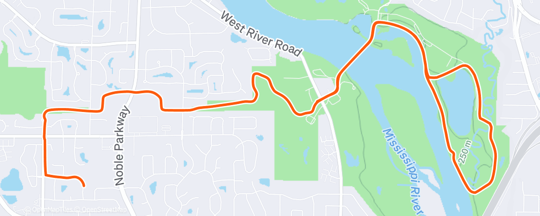 Map of the activity, Wahoo virtual run - Morning Run