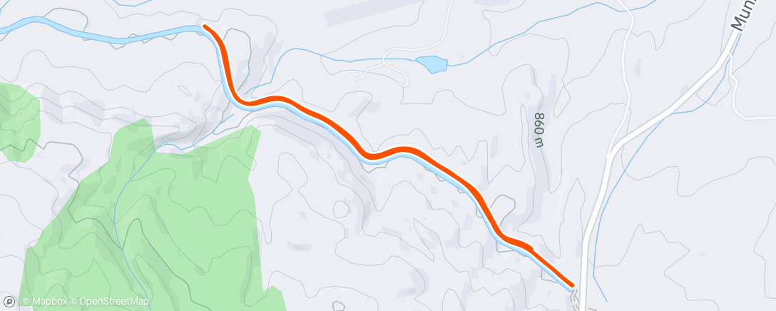 Map of the activity, Morning Run - Stride Repeats
