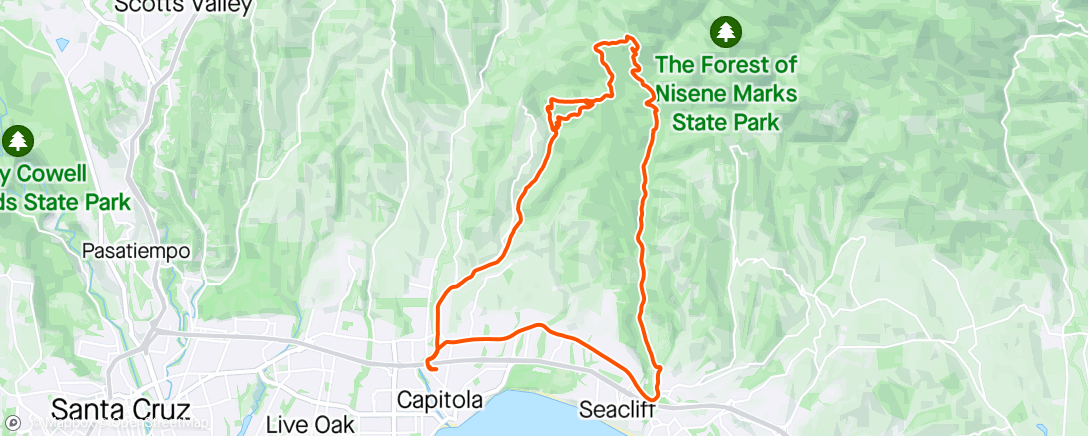 Mapa da atividade, Monday ride