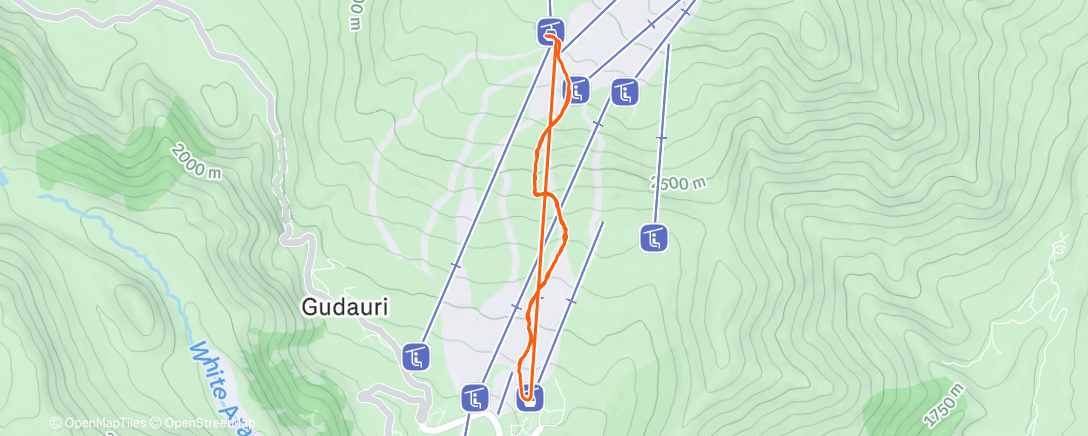 Карта физической активности (Afternoon Snowboard)