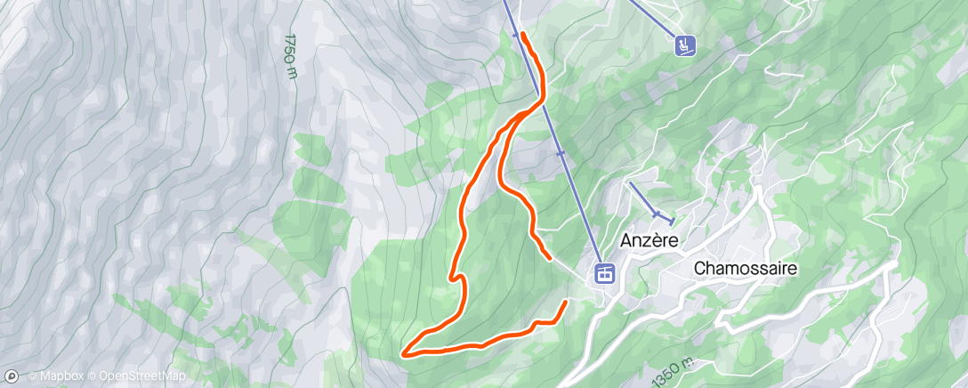 Map of the activity, Anzere VS