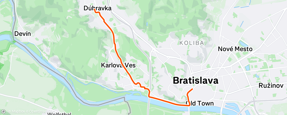Map of the activity, Morning Ride