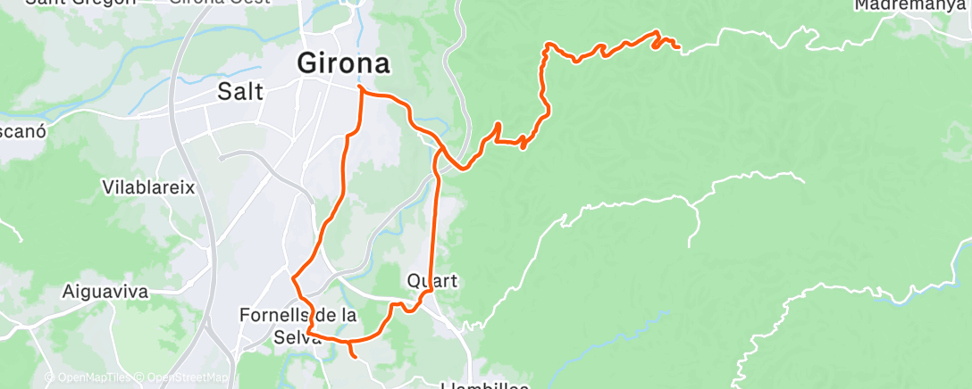 Mappa dell'attività Cycling