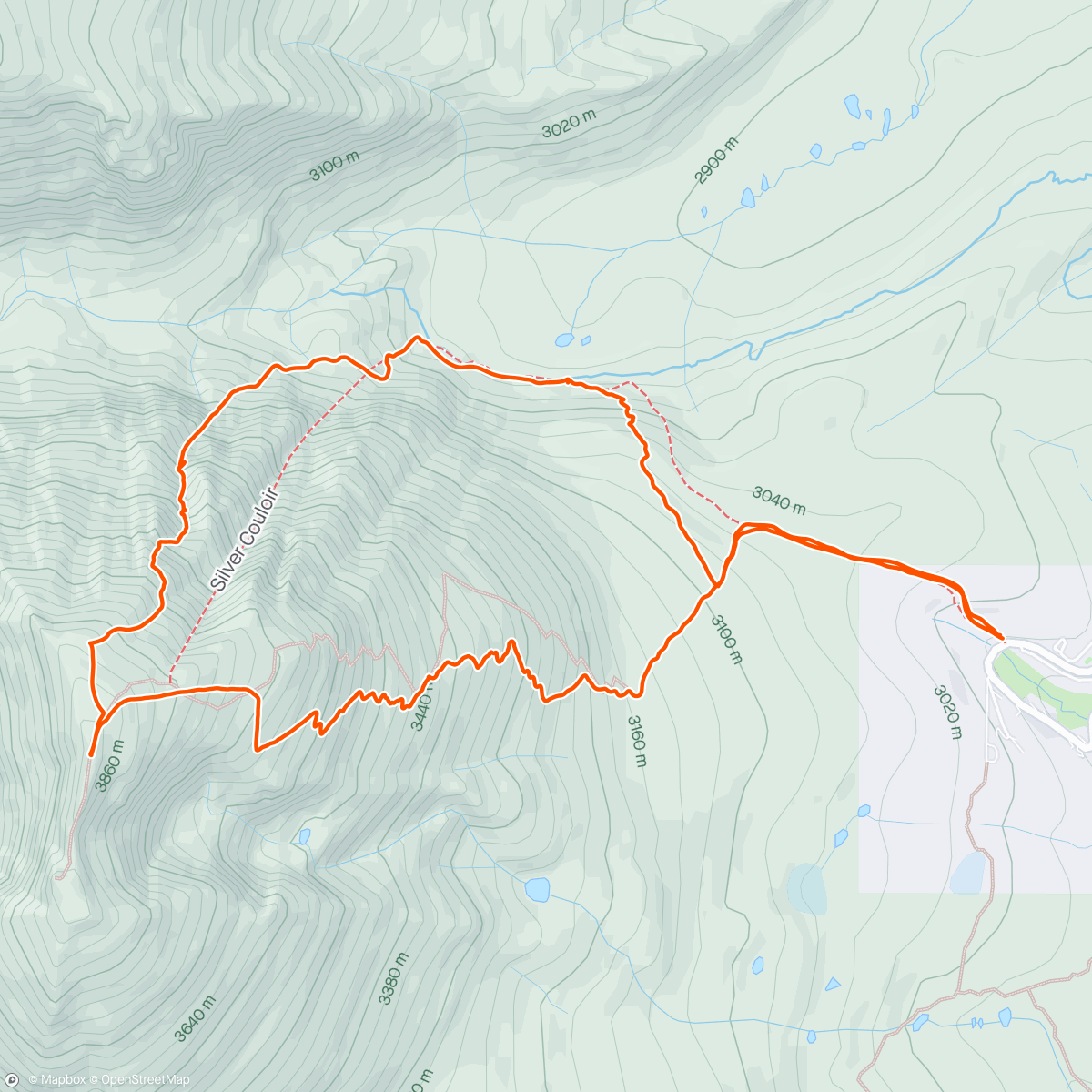 Map of the activity, Couloir Hunting for Breakfast 🤘⛷️