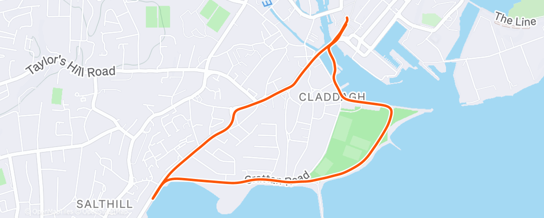 Map of the activity, Evening Walk