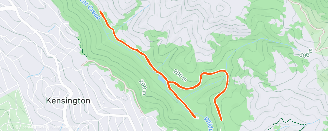 Map of the activity, Morning Hike