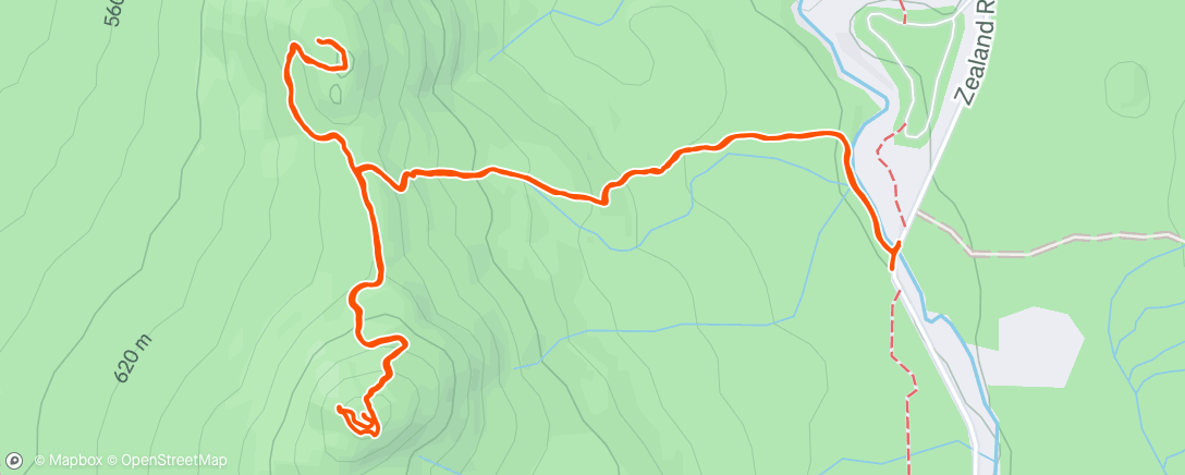 Map of the activity, Afternoon Trail Run