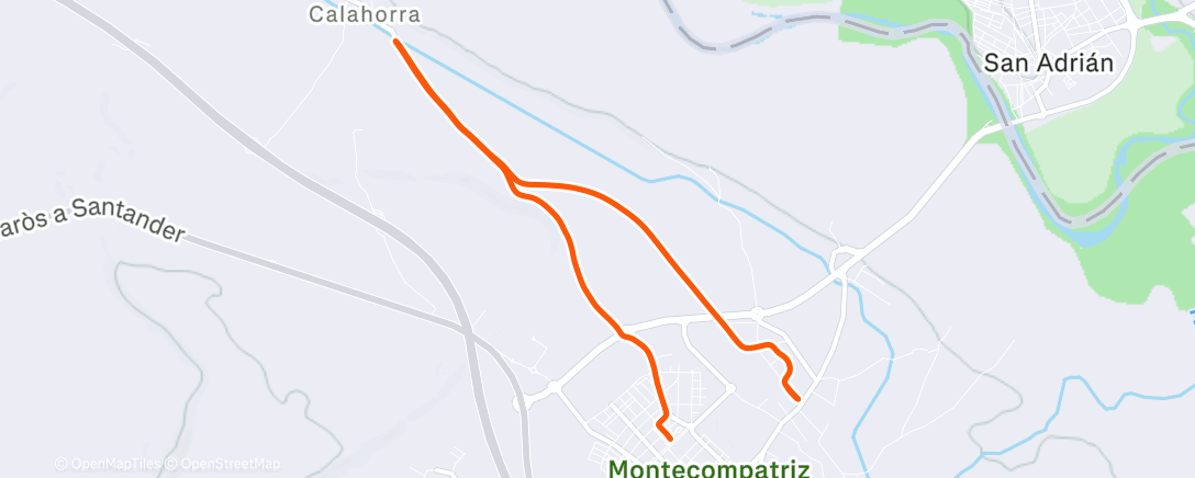 Map of the activity, Carrera de mañana