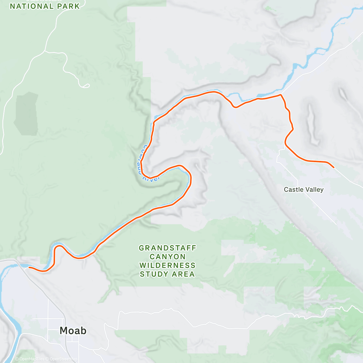 Map of the activity, ROUVY - Colorado River | UTAH | USA