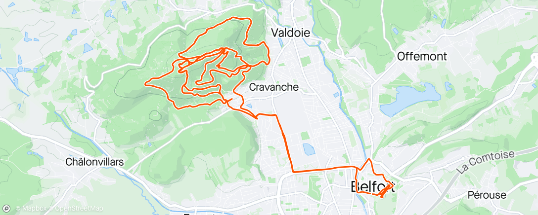 Map of the activity, Enduro du Lion Belfort