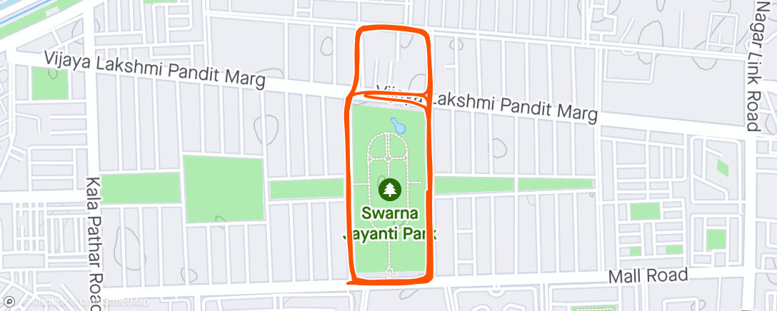 Map of the activity, Morning Run