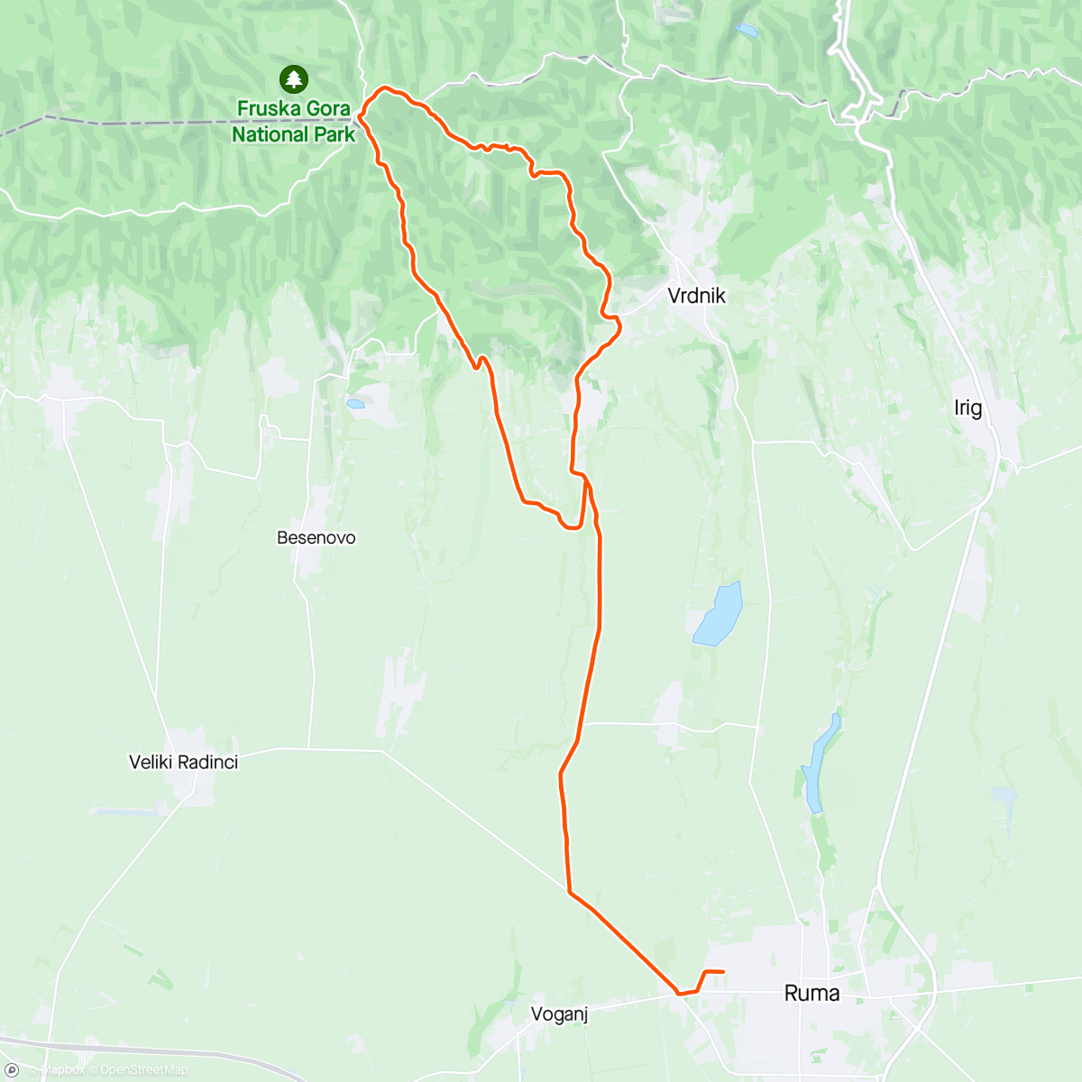 Map of the activity, #6 Venac šuma
