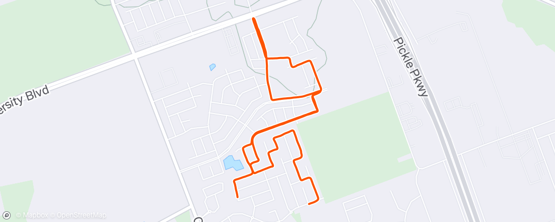 Map of the activity, Morning Run