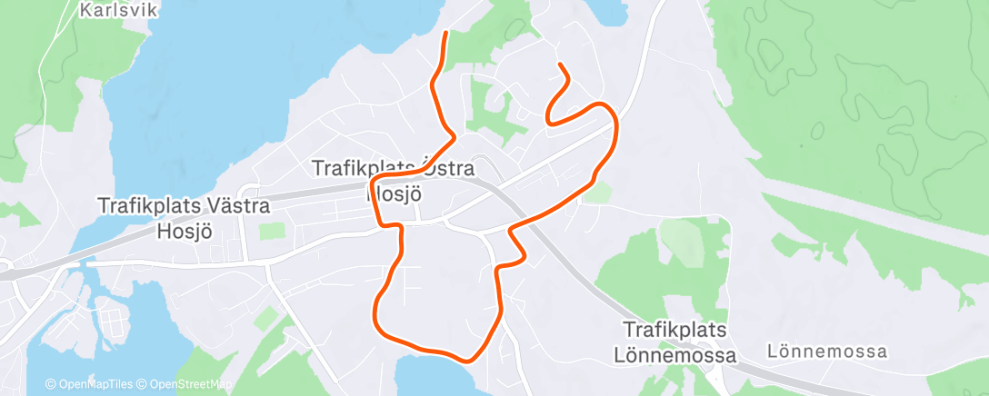 Map of the activity, Morning Run