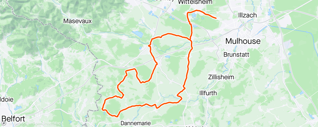 Map of the activity, Sundgau Ride what else...