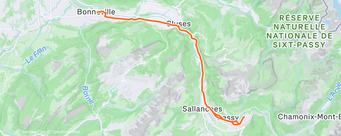 Map of the activity, Sortie vélo le matin