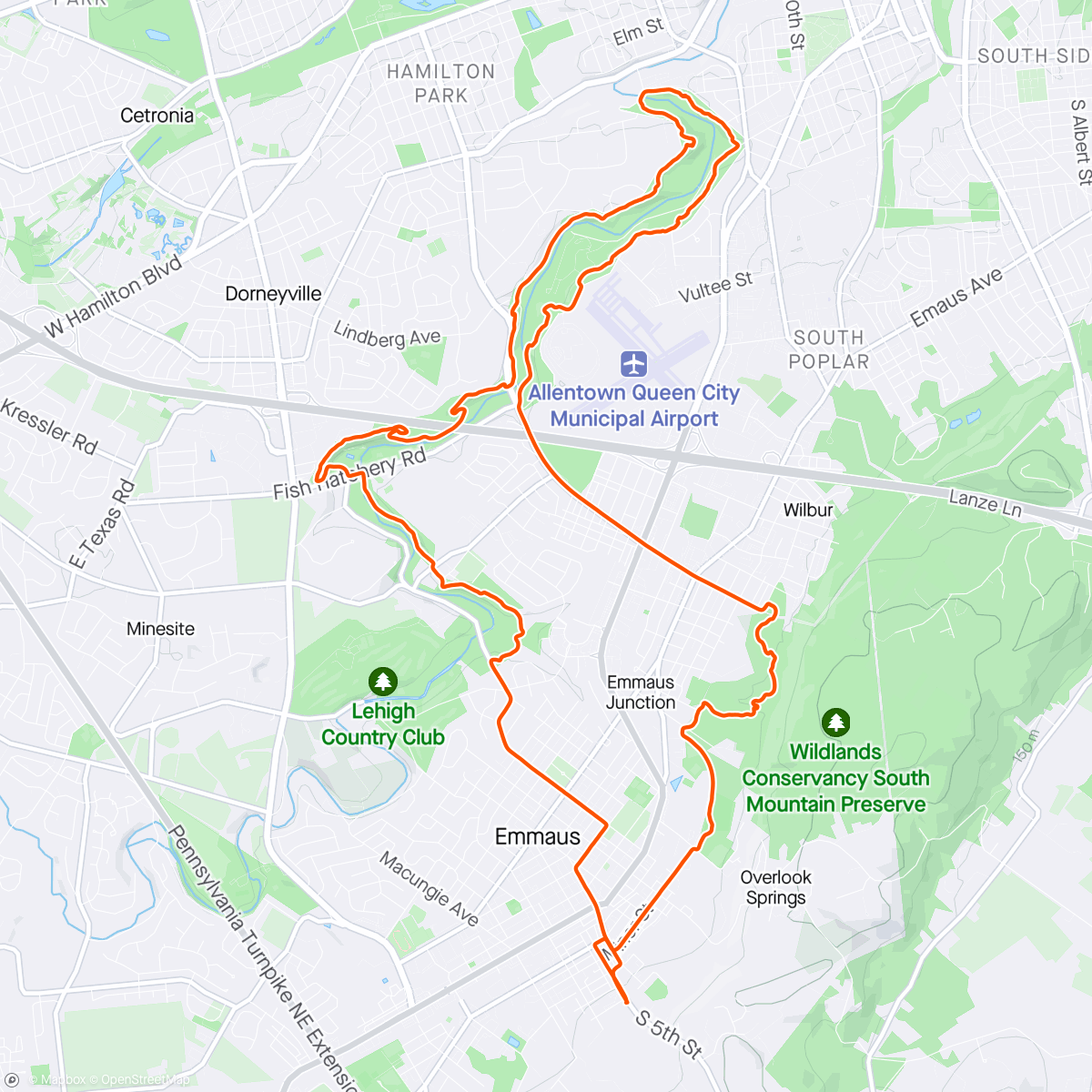 Map of the activity, Counter clockwise parkway