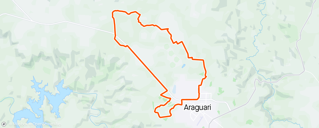 Map of the activity, Treino de Mountain bike