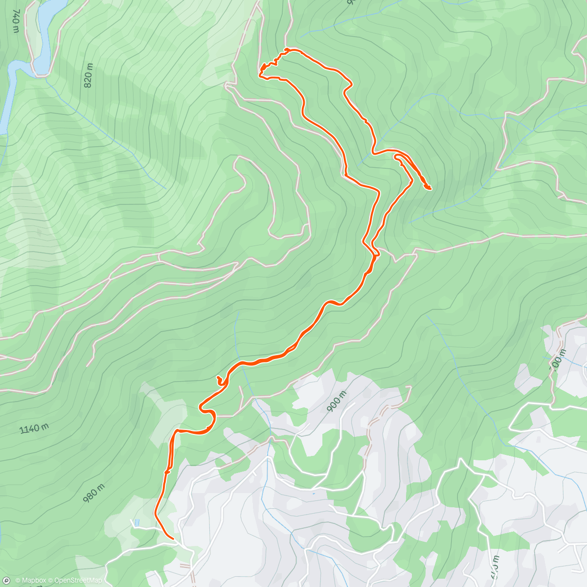 Map of the activity, Passeio vespertino
