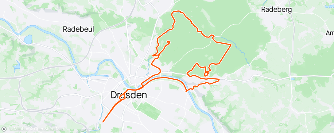 Map of the activity, Mountainbike-Fahrt am Nachmittag