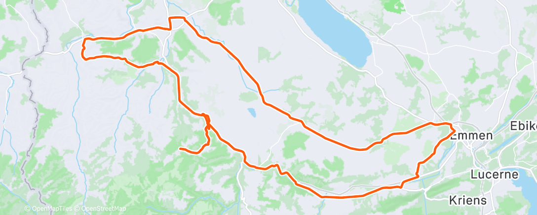 Map of the activity, Fahrt am Morgen