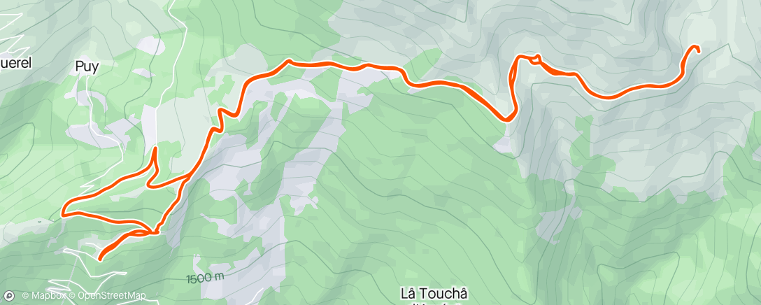 Map of the activity, Rifugio Selleries