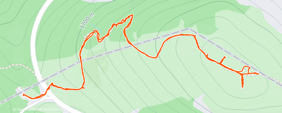 Map of the activity, Lunch Hike
