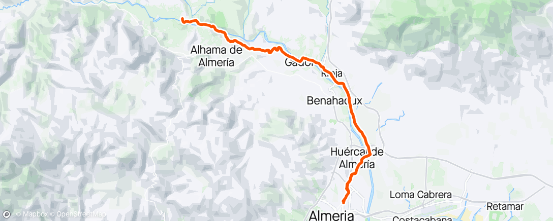 Map of the activity, Bicicleta eléctrica matutina