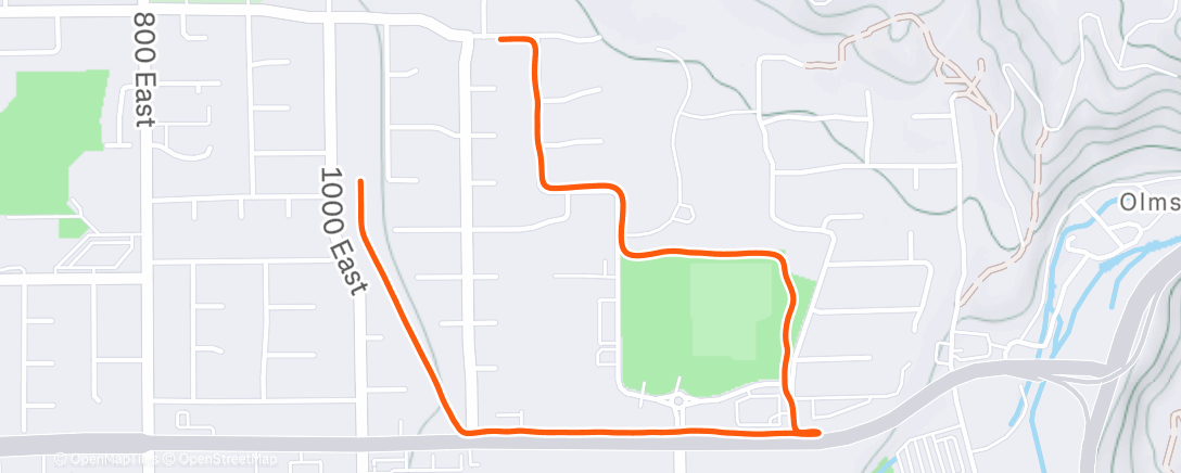 Map of the activity, Morning Run