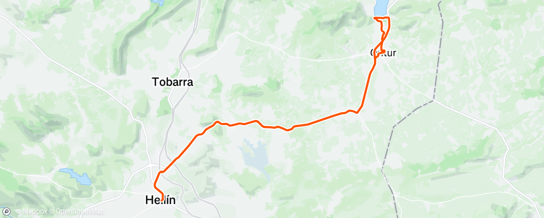 Map of the activity, Bicicleta por la tarde