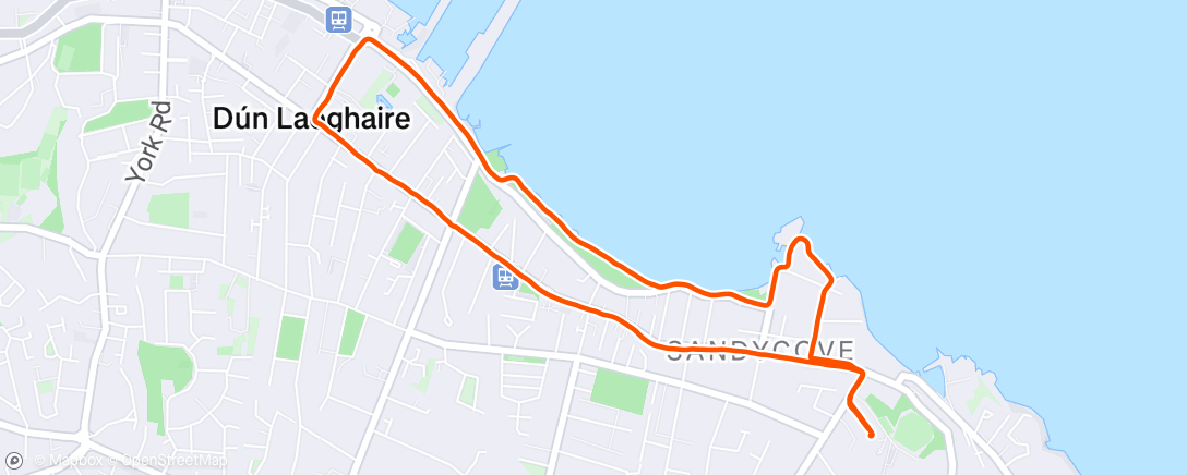 Map of the activity, Evening Run