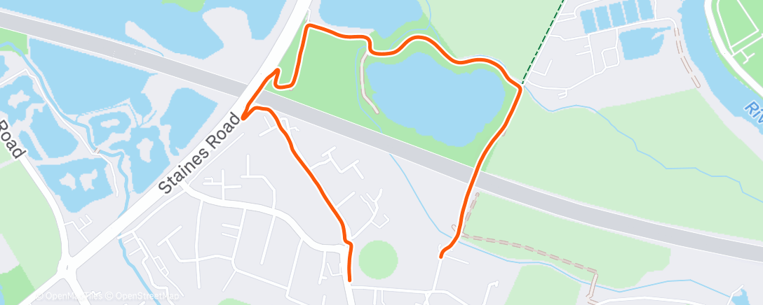 Map of the activity, Post Strength Training Lake Loop Anticlockwise