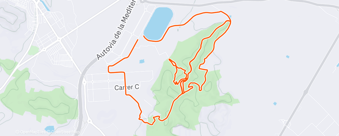 Mappa dell'attività Bicicleta a la hora del almuerzo