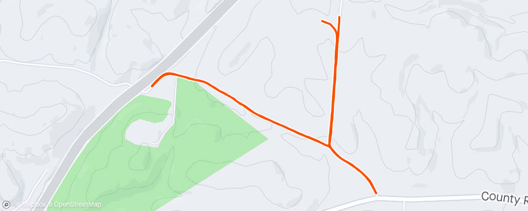 Map of the activity, Cabin run